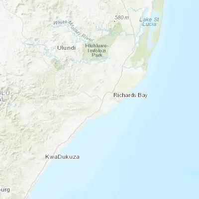 Map showing location of Empangeni (-28.761970, 31.893290)