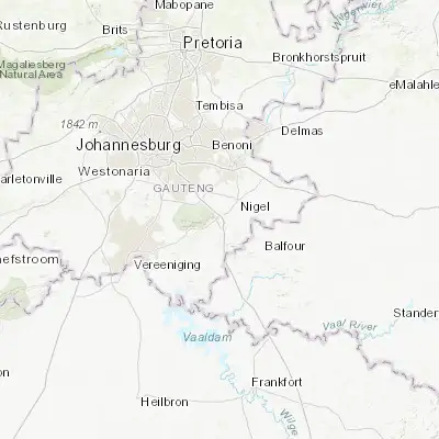 Map showing location of Heidelberg (-26.504760, 28.359210)