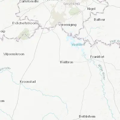 Map showing location of Heilbron (-27.281150, 27.970900)
