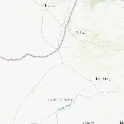Map showing location of Mmabatho (-25.850000, 25.633330)