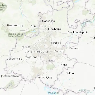 Map showing location of Modderfontein (-26.089090, 28.165340)