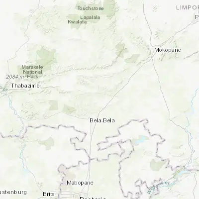 Map showing location of Modimolle (-24.700000, 28.400000)