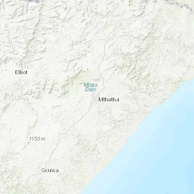 Map showing location of Mthatha (-31.588930, 28.784430)