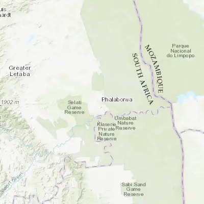 Map showing location of Phalaborwa (-23.942990, 31.141070)