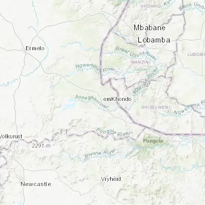 Map showing location of Piet Retief (-27.007060, 30.813230)