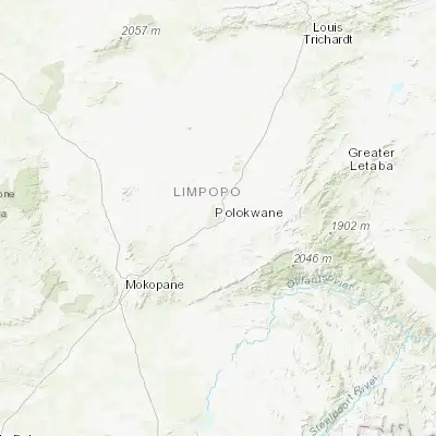 Map showing location of Polokwane (-23.904490, 29.468850)
