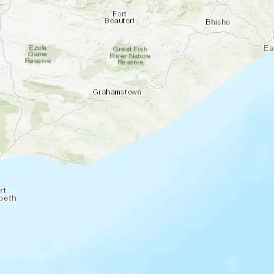 Map showing location of Port Alfred (-33.586010, 26.883290)
