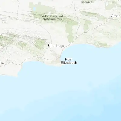 Map showing location of Port Elizabeth (-33.961090, 25.614940)