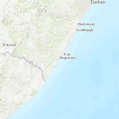 Map showing location of Port Shepstone (-30.741370, 30.454990)