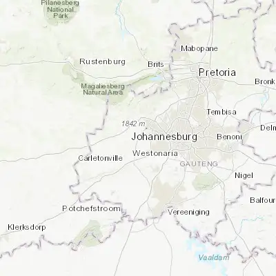 Map showing location of Randfontein (-26.184400, 27.702030)