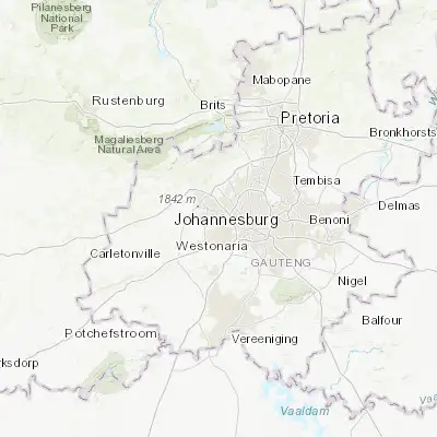 Map showing location of Roodepoort (-26.162500, 27.872500)