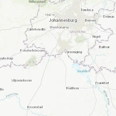 Map showing location of Sasolburg (-26.813580, 27.816950)