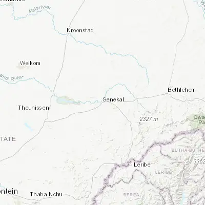 Map showing location of Senekal (-28.319710, 27.620820)