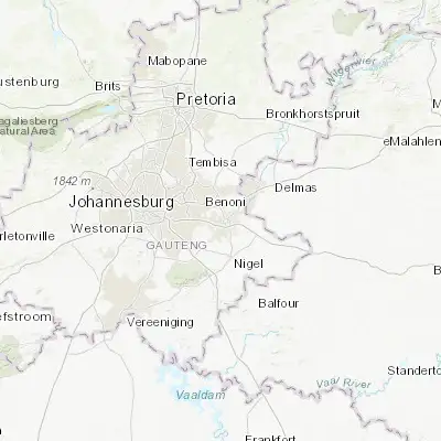 Map showing location of Springs (-26.250000, 28.400000)