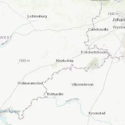 Map showing location of Stilfontein (-26.844930, 26.768290)