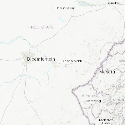 Map showing location of Thaba Nchu (-29.209320, 26.838980)
