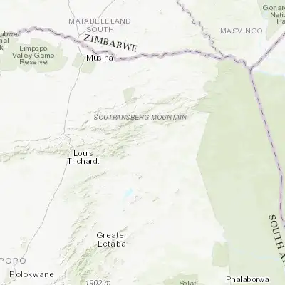 Map showing location of Thohoyandou (-22.945640, 30.484970)