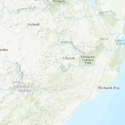 Map showing location of Ulundi (-28.335230, 31.416170)