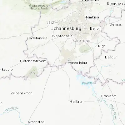 Map showing location of Vanderbijlpark (-26.711710, 27.837950)