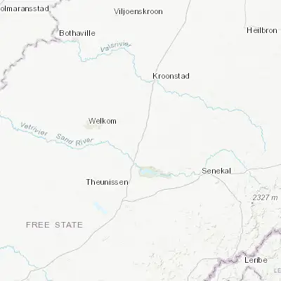 Map showing location of Ventersburg (-28.085610, 27.138140)