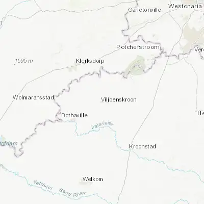 Map showing location of Viljoenskroon (-27.208410, 26.948550)
