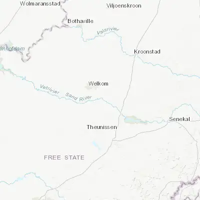 Map showing location of Virginia (-28.103910, 26.865930)