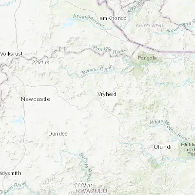 Map showing location of Vryheid (-27.769520, 30.791650)