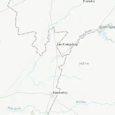 Map showing location of Warrenton (-28.113960, 24.847530)
