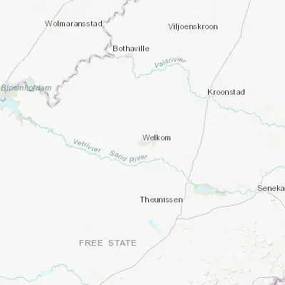Map showing location of Welkom (-27.977420, 26.735060)