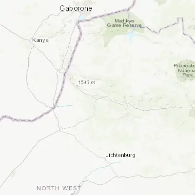 Map showing location of Zeerust (-25.536950, 26.075120)