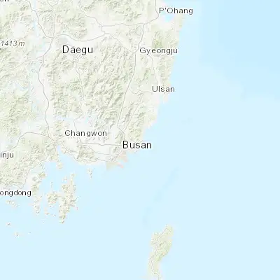 Map showing location of Gijang (35.244170, 129.213890)