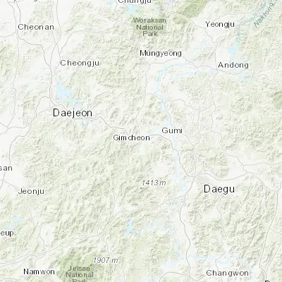 Map showing location of Gimcheon (36.121760, 128.119810)