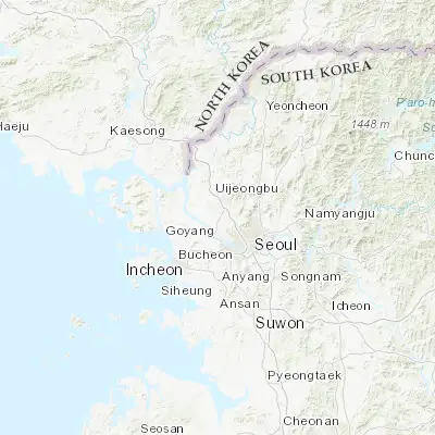 Map showing location of Goyang-si (37.656390, 126.835000)
