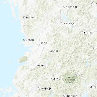 Map showing location of Wanju (35.845090, 127.147520)