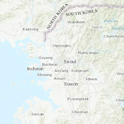Map showing location of Yongsan-dong (37.544500, 126.983700)