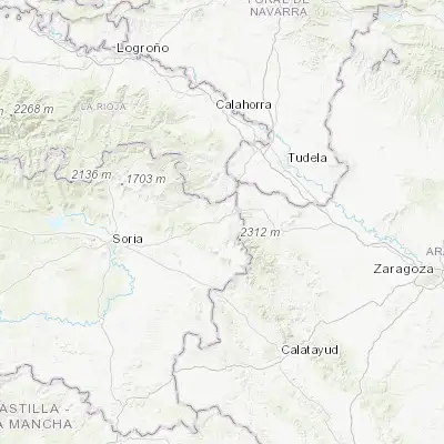 Map showing location of Ágreda (41.855880, -1.922440)