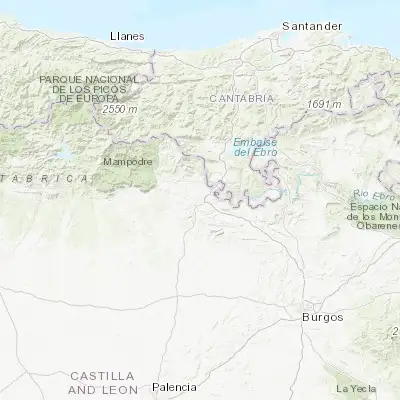 Map showing location of Aguilar de Campoo (42.794520, -4.258920)