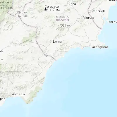 Map showing location of Águilas (37.406300, -1.582890)