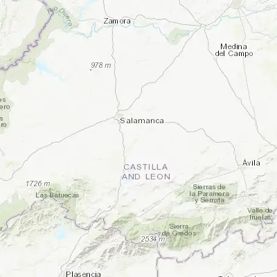 Map showing location of Alba de Tormes (40.826640, -5.512370)