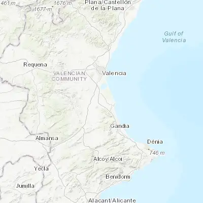 Map showing location of Albalat de la Ribera (39.200000, -0.383330)