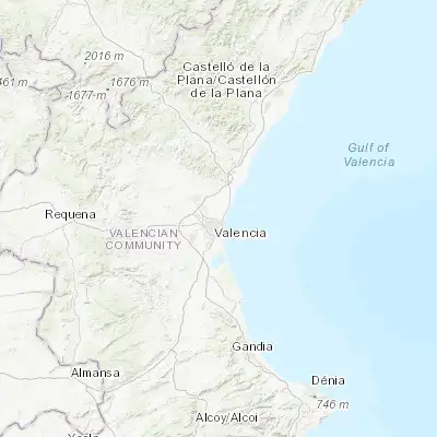 Map showing location of Alboraya (39.500000, -0.350000)