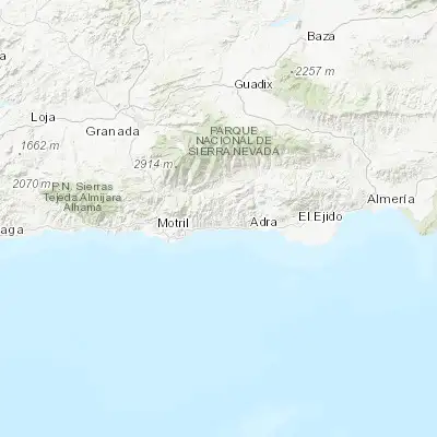 Map showing location of Albuñol (36.792030, -3.205000)