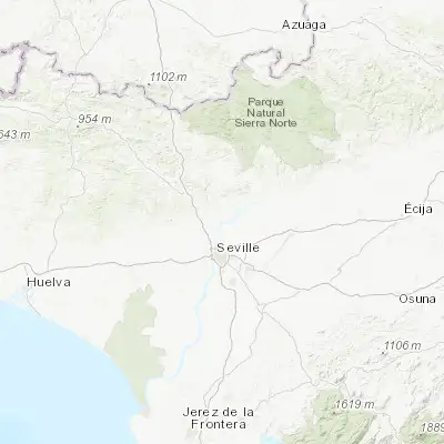 Map showing location of Alcalá del Río (37.517800, -5.981850)