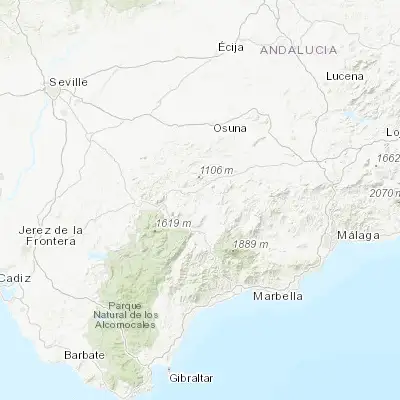 Map showing location of Alcalá del Valle (36.904480, -5.172400)