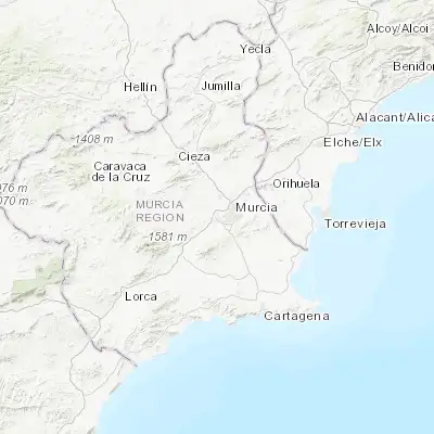 Map showing location of Alcantarilla (37.969390, -1.217140)