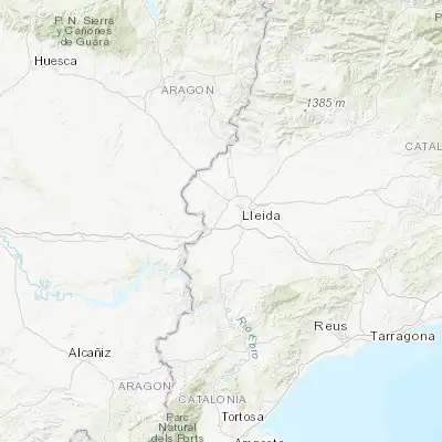 Map showing location of Alcarràs (41.566670, 0.516670)