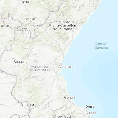 Map showing location of Alfara del Patriarca (39.550000, -0.383330)