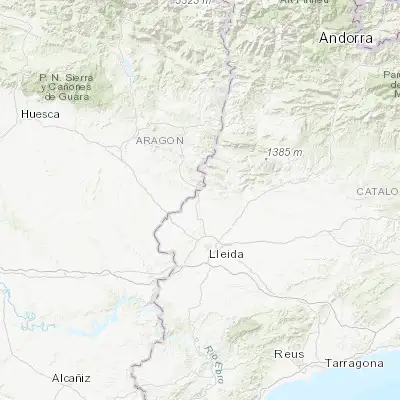 Map showing location of Alfarràs (41.816670, 0.583330)