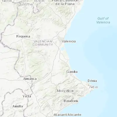Map showing location of Algemesí (39.190420, -0.435720)