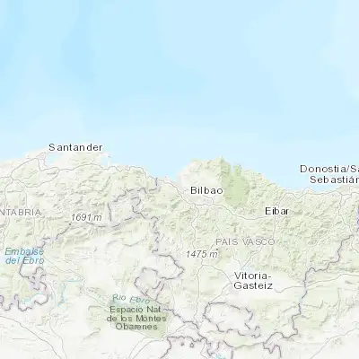 Map showing location of Algorta (43.349270, -3.009400)